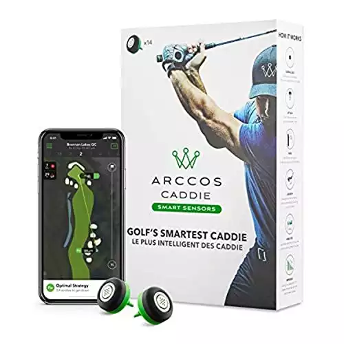 Arccos Caddie Smart Sensors, AI Powered GPS Rangefinder